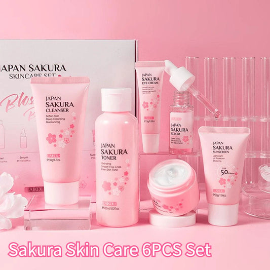 6pcs/Set Sakura Skin Care  Set Product Gift box